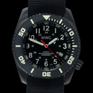 MWC "Depthmaster" 100atm / 3.280ft / 1000m waterbestendig militair duikhorloge in PVD roestvrijstalen kast met GTLS en heliumventiel (batterijduur 10 jaar)