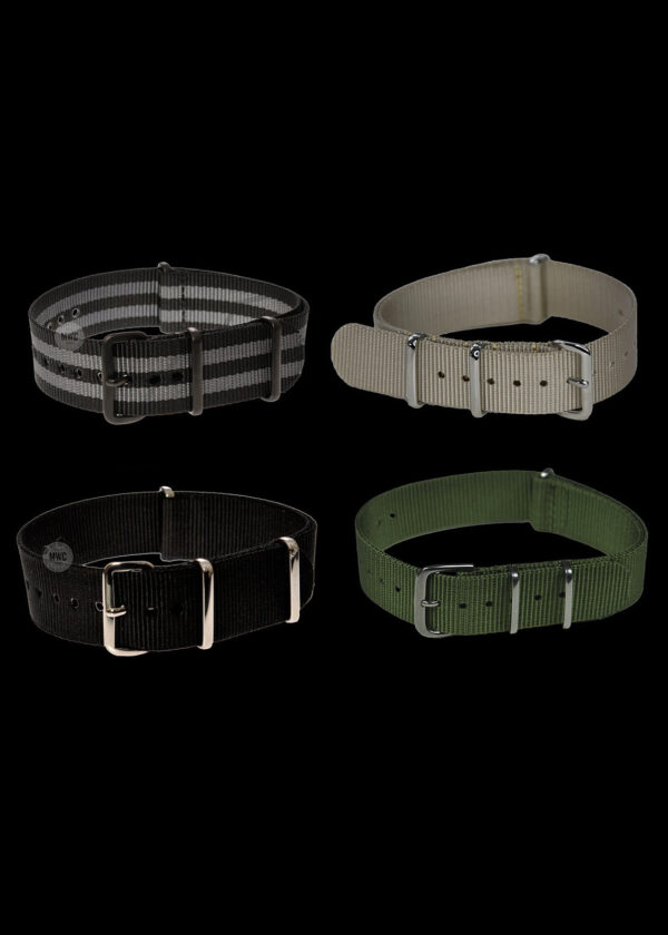 4 x Militaire 18mm NATO nylon horlogeband