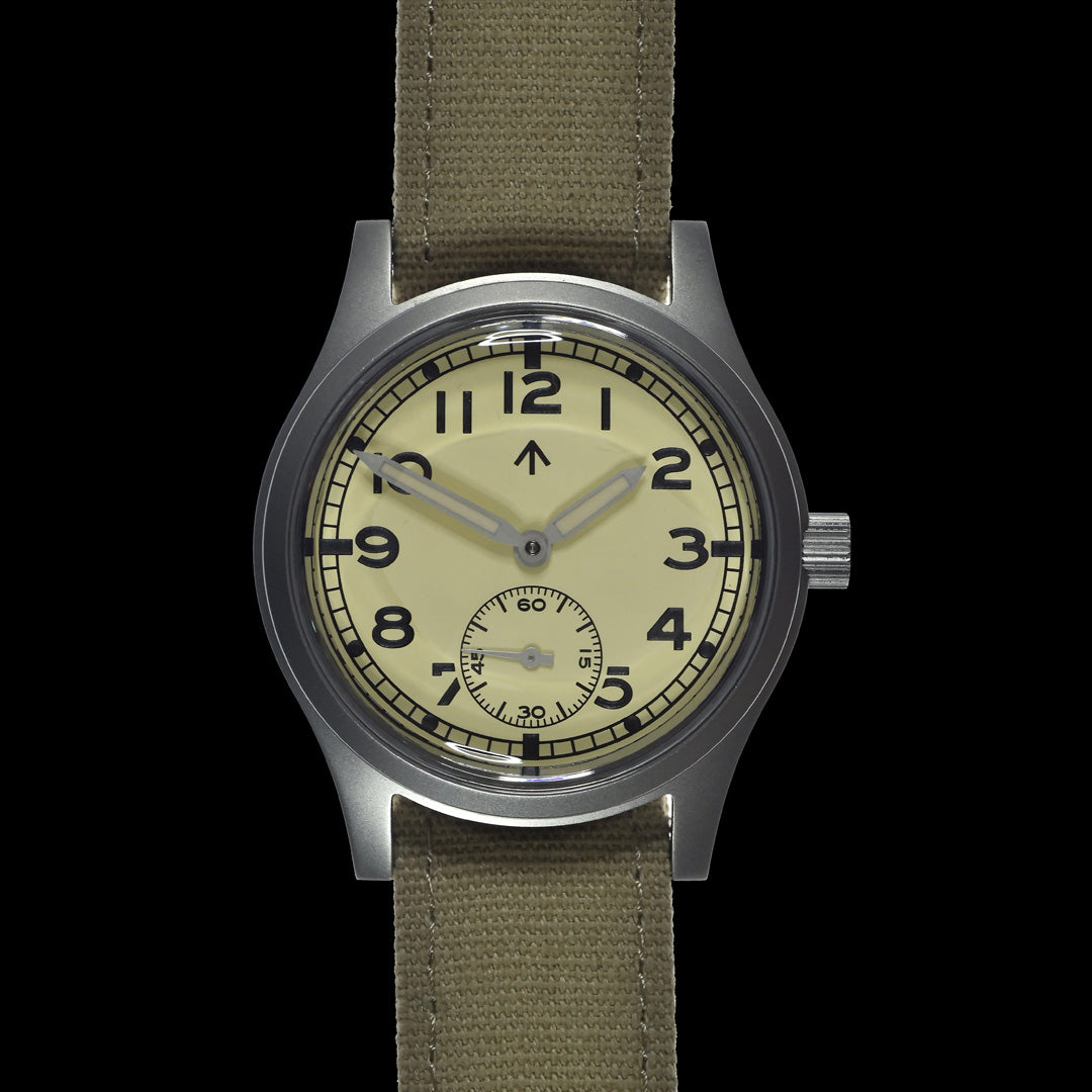 Military Watch Company General Service "Dirty Dozen" Offwhite 1940/1950 Horloge met Hoogwaardig Automatisch Uurwerk