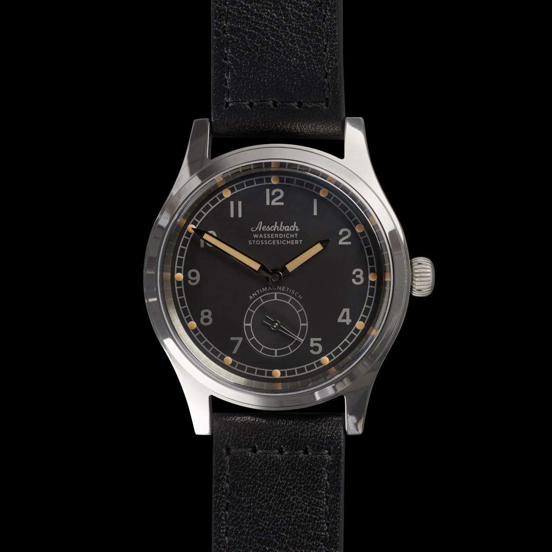 Military Watch Company WW2 Design Aeschbach Luchtmacht Piloten Horloge met Hoogwaardige Zwitsers Automatisch Uurwerk en Saffierglas