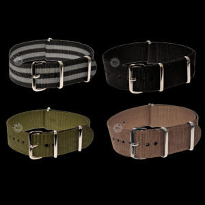 4 x Militaire 20mm NATO nylon horlogeband