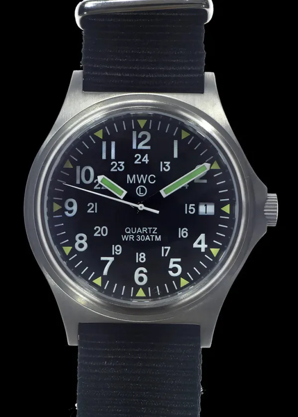 MWC G10 300m / 1000ft Waterbestendig Limited Edition US-patroon Geborsteld roestvrij staal Militair horloge met saffierglas op NATO-band