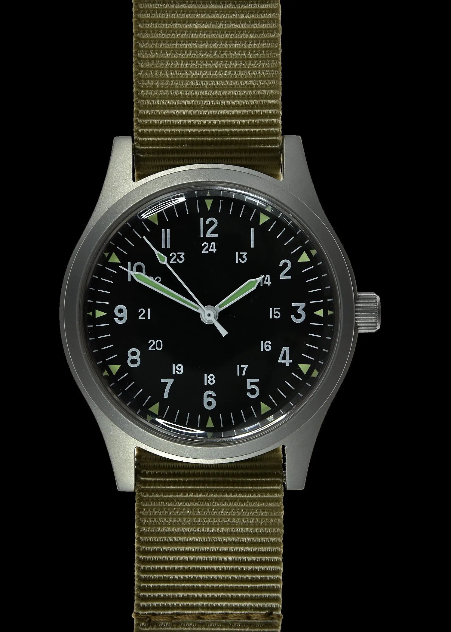 Military Watch Company GG-W-113 U.S. 1960s Militair Horloge met Plexiglas en Automatisch Uurwerk.