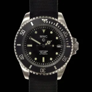 MWC 21 Jewel 300m Automatisch Militair Duikhorloge met Saffierglas en Keramische Lunette op een NATO Webbing Band