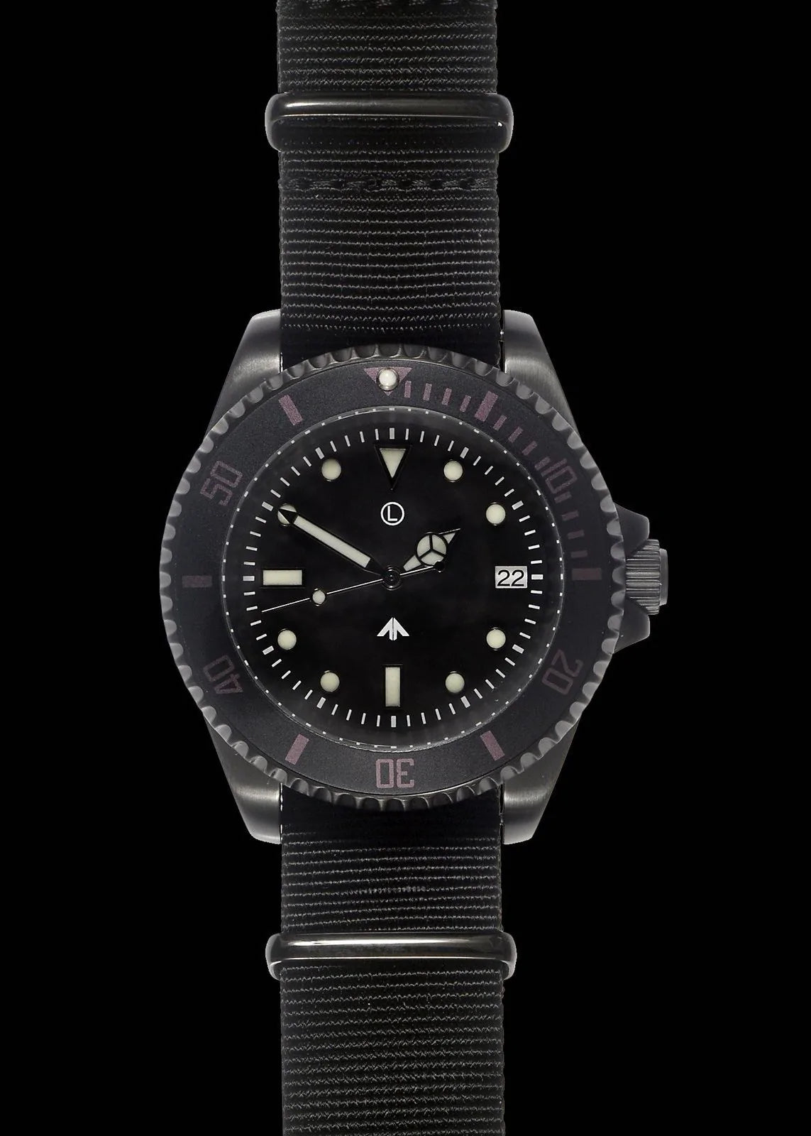Military Watch Company Roestvrij Stalen Militair Duikers Horloge met Militaire Anti-reflectieve PVD Coating
