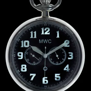 Militair zakhorloge voor algemene dienst (hybride uurwerk met zwarte wijzerplaat)