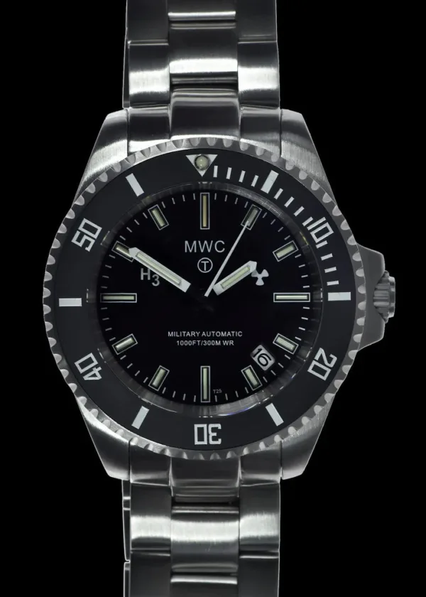 MWC 21 Jewel 300m Automatisch Militair Duikhorloge op Armband met Tritium GTLS